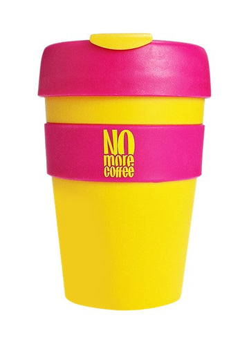 OstroVit No More Coffee Mug, Yellow-Pink