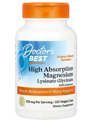 Doctor's Best High Absorption Magnesium, 105mg