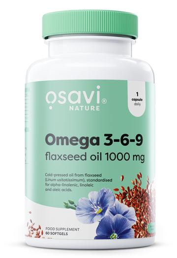 Osavi Omega 3-6-9 Flaxseed Oil, 1000mg
