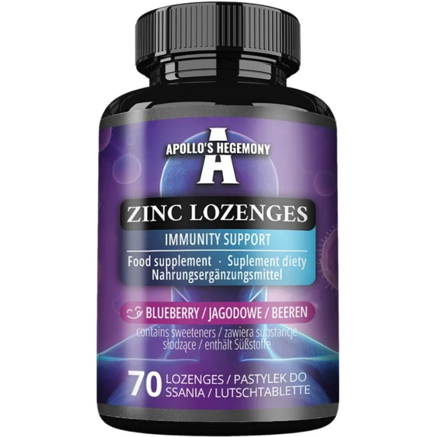 Apollo's Hegemony Zinc Lozenges, Blueberry