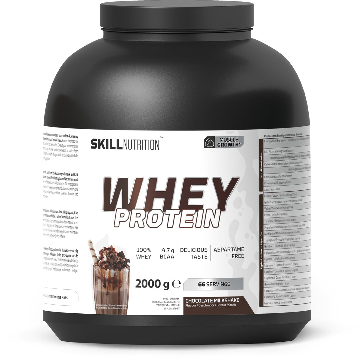 Skill Nutrition Whey Protein Powder - Chocolate Milkshake