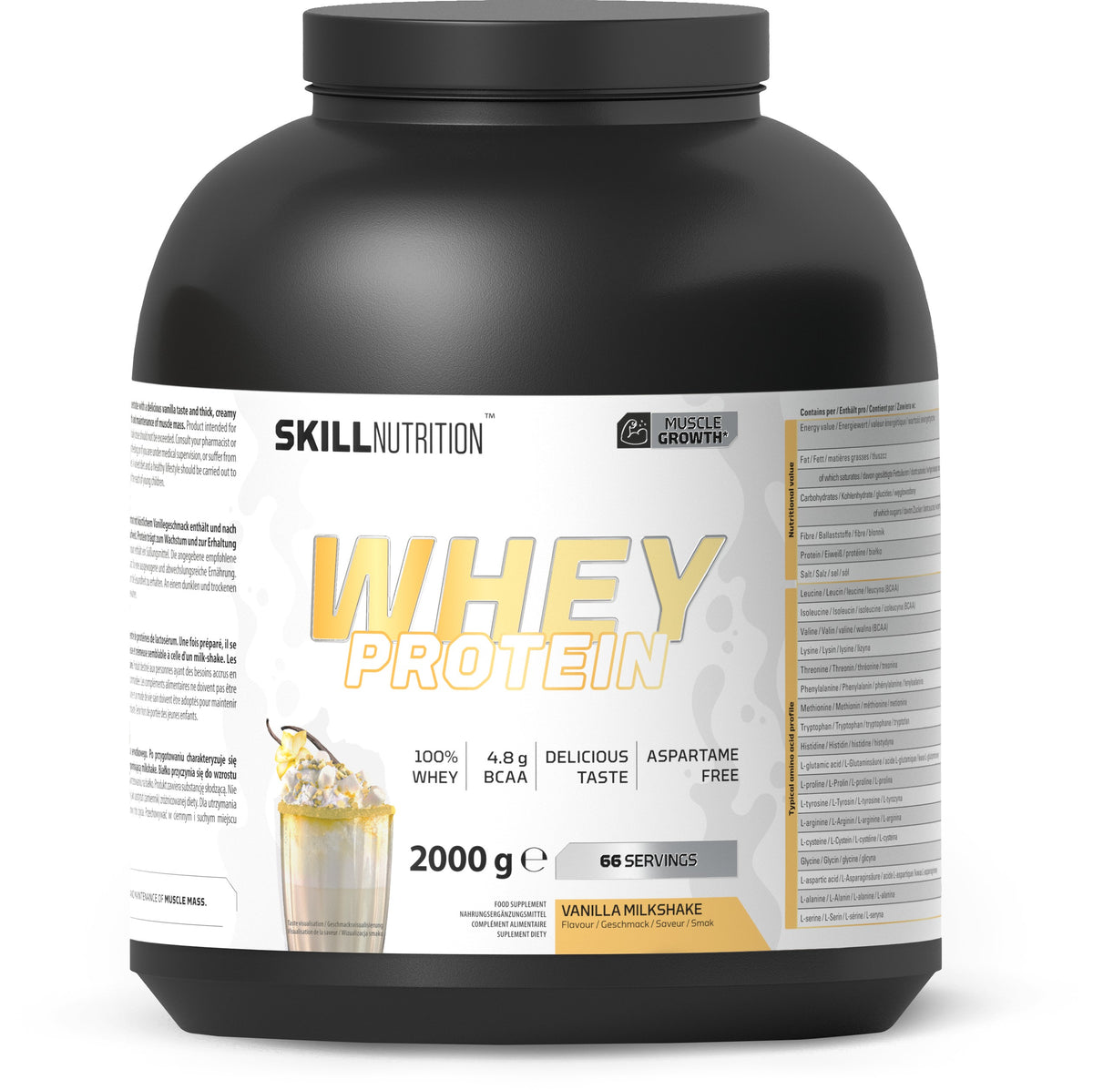 Skill Nutrition Whey Protein Powder - Vanilla Milkshake