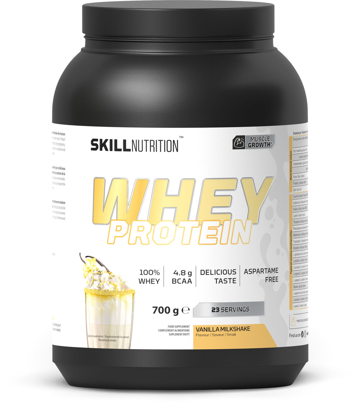 Skill Nutrition Whey Protein Powder - Vanilla Milkshake