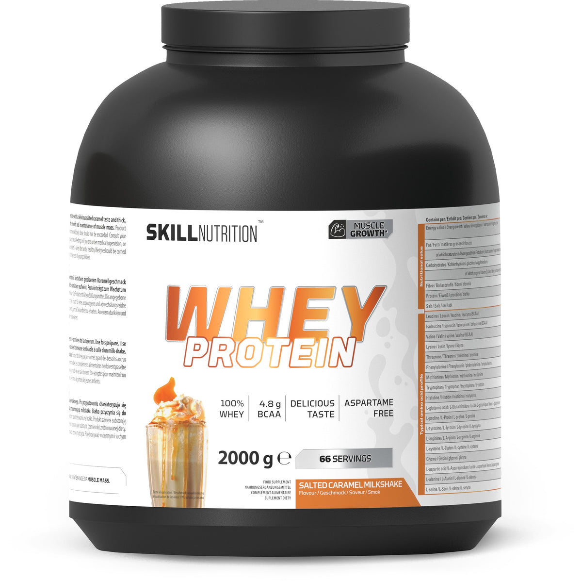 Skill Nutrition Whey Protein Powder - Salted Caramel Milkshake