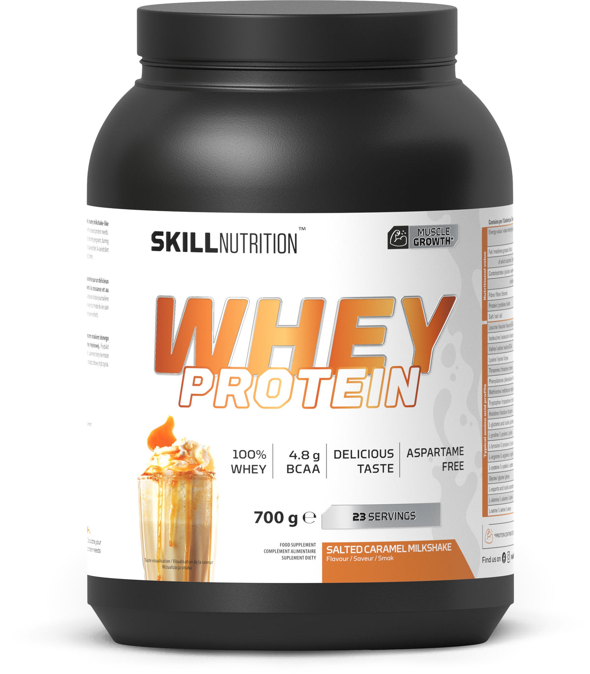 Skill Nutrition Whey Protein Powder - Salted Caramel Milkshake