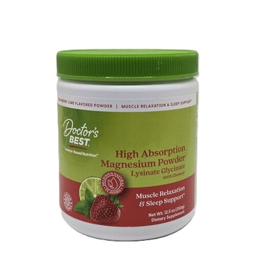 Doctor's Best High Absorption Magnesium Powder - Strawberry Lime