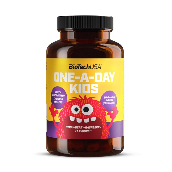 BioTechUSA One-A-Day Kids, Strawberry Raspberry