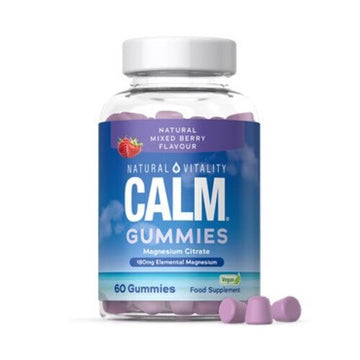 Natural Vitality Calm Magnesium Citrate Gummies, Natural Mixed Berries