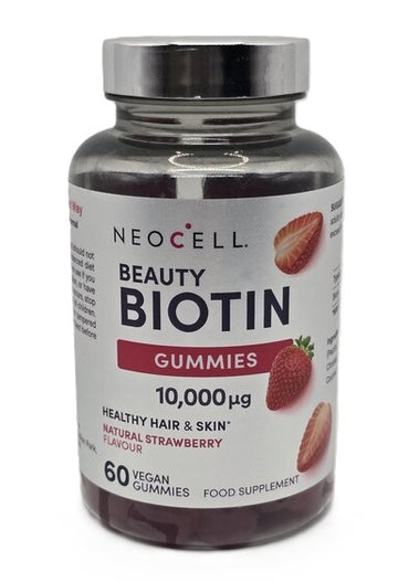 NeoCell Beauty Biotin, 10000mcg, Natural Strawberry