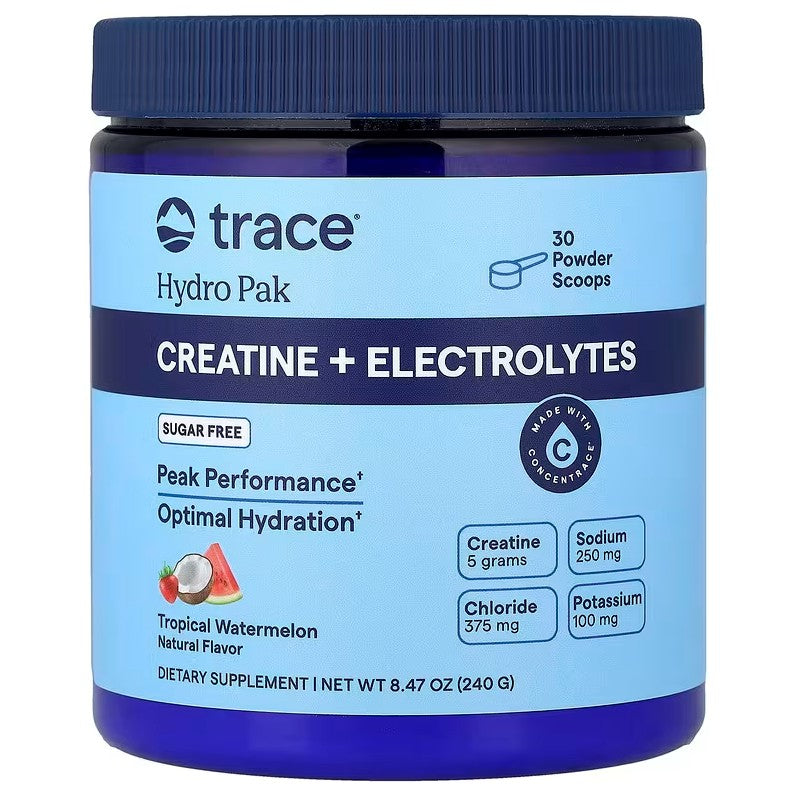 Trace Minerals Hydro Pak Creatine + Electrolytes - Tropical Watermelon