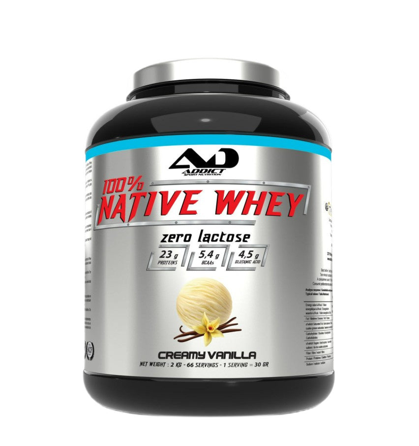Addict Sport Nutrition 100% Native Whey Zero Lactose - Creamy Vanilla