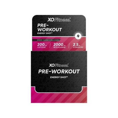 XO Fitness Pre-Workout Energy Shot, Cherry Charge & Cola Chaos