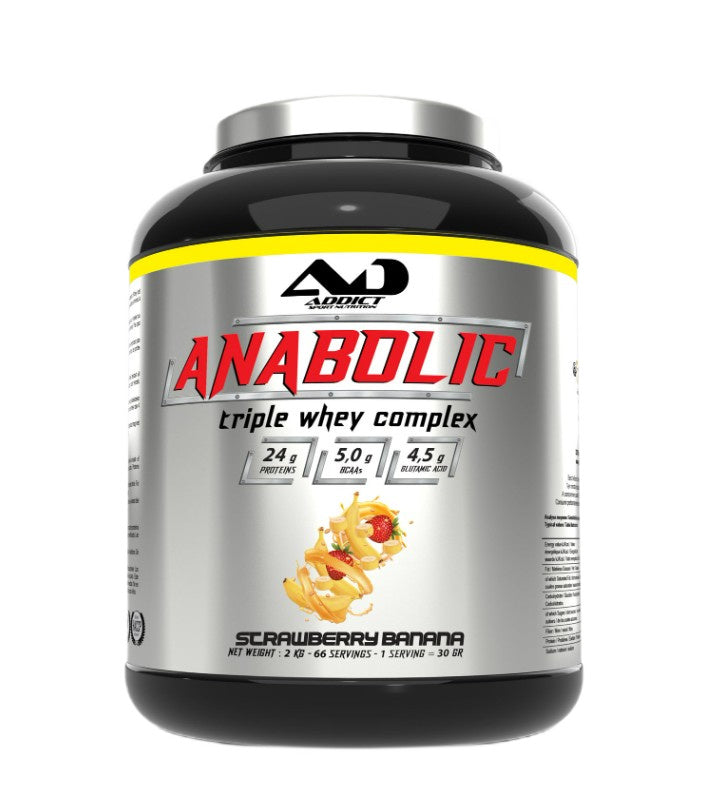 Addict Sport Nutrition Anabolic Triple Whey Complex - Strawberry Banana