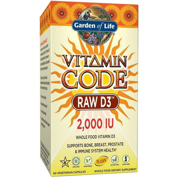 Garden of Life  Vitamin Code RAW D3, 2000 IU