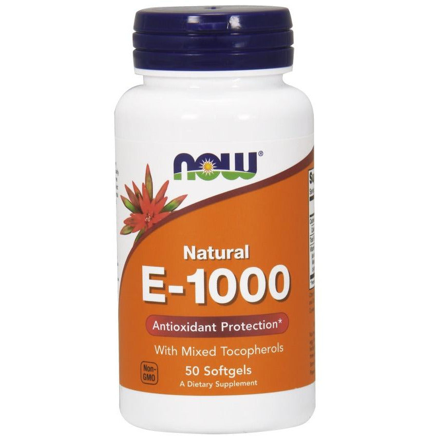 NOW Foods  Vitamin E-1000 - Natural (Mixed Tocopherols) - IVitamins Shop