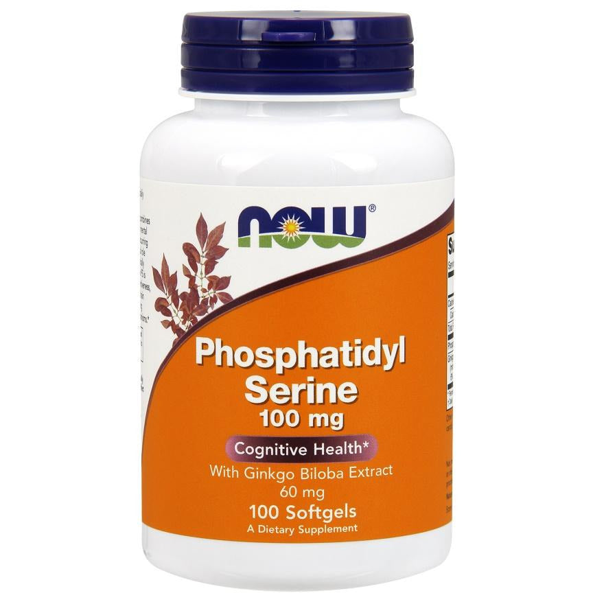 NOW Foods  Phosphatidyl Serine with Ginkgo Biloba Extract, 100mg - IVitamins Shop
