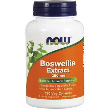 NOW Foods  Boswellia Extract Plus Turmeric Root Extract, 250mg