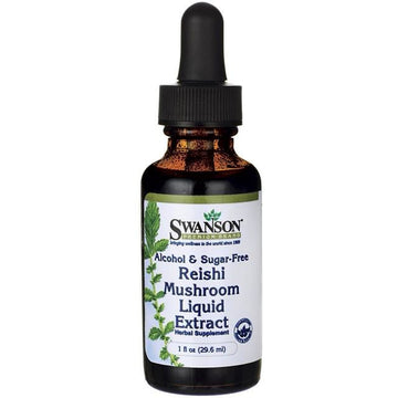 Swanson  Reishi Mushroom Liquid Extract, Alcohol- & Sugar-Free