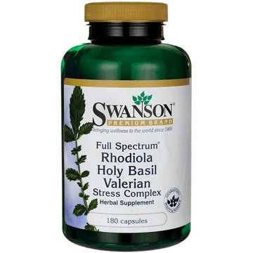 Swanson  Full Spectrum Rhodiola Holy Basil Valerian Stress Complex