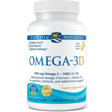 Nordic Naturals  Omega-3D, Lemon