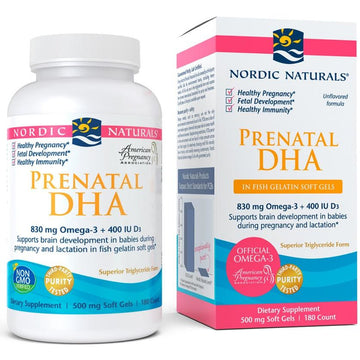 Nordic Naturals  Prenatal DHA in Fish Gelatin, 830mg