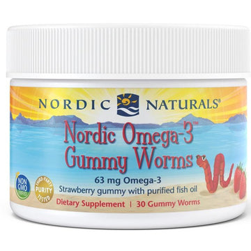Nordic Naturals  Nordic Omega-3 Gummy Worms, 63mg - IVitamins Shop