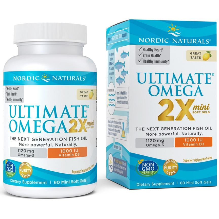 Nordic Naturals  Ultimate Omega 2X Mini with Vitamin D3, 1120mg - IVitamins Shop