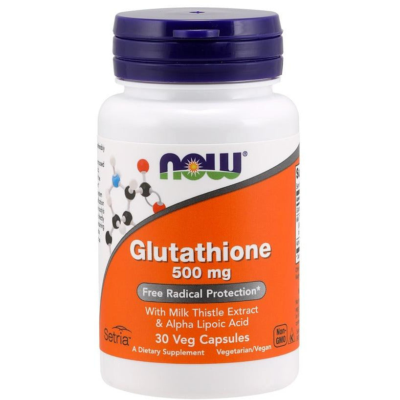 NOW Foods  Glutathione with Milk Thistle Extract & Alpha Lipoic Acid, 500mg - IVitamins Shop
