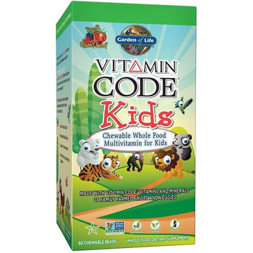 Garden of Life  Vitamin Code Kids, Chewable Whole Food Multivitamin For Kids - IVitamins Shop