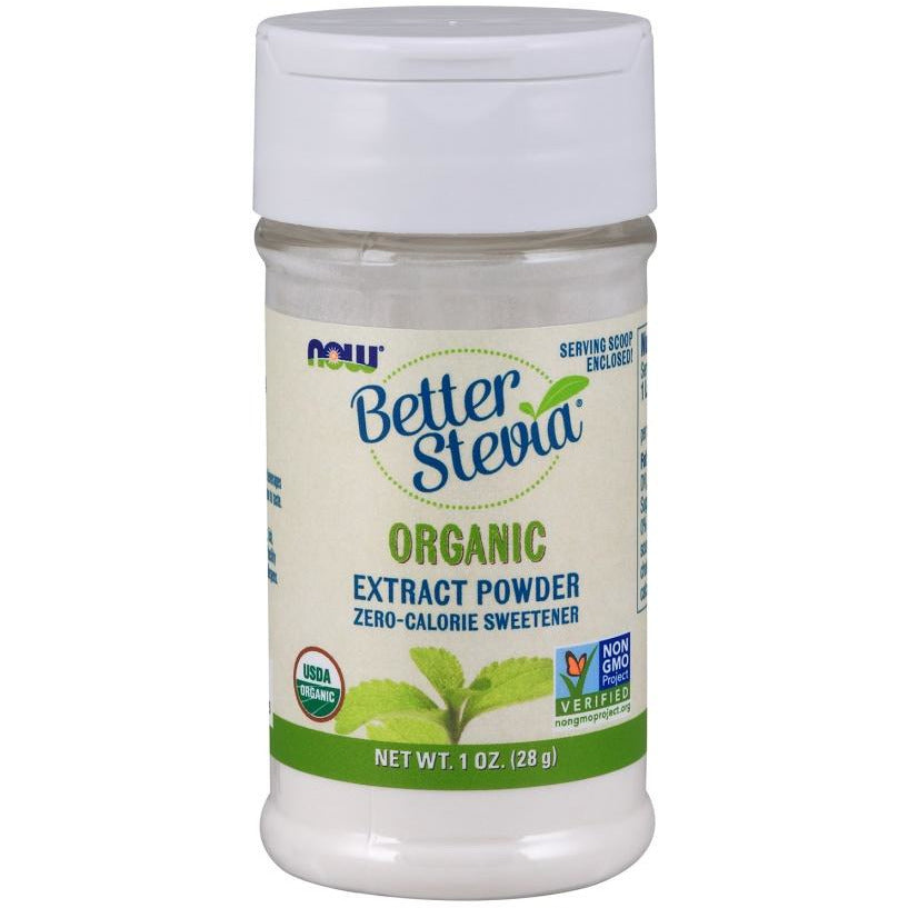 NOW Foods  Better Stevia Extract Powder, Organic - IVitamins Shop