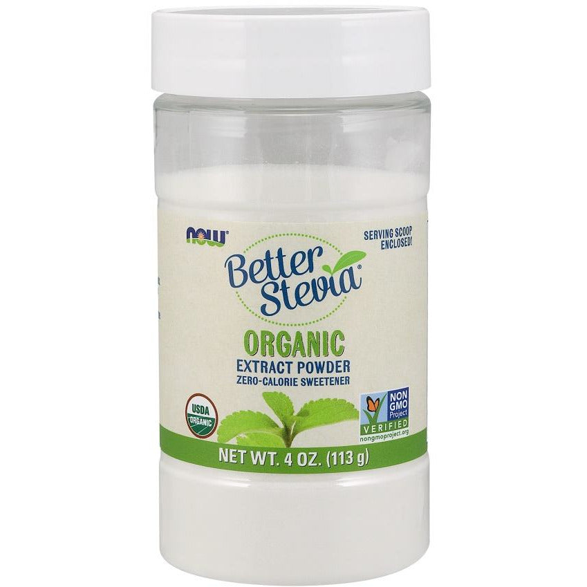 NOW Foods  Better Stevia Extract Powder, Organic - IVitamins Shop