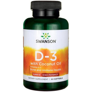 Swanson  Vitamin D-3 with Coconut Oil, 2000 IU