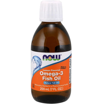 NOW Foods  Omega-3 Fish Oil Liquid,  Lemon