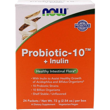 NOW Foods  Probiotic-10 + Inulin
