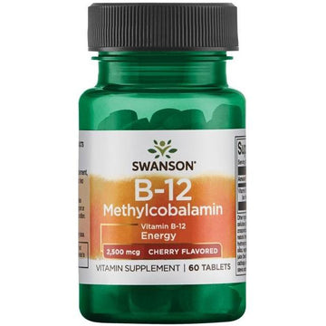 Swanson  Vitamin B-12 Methylcobalamin, 2500mcg Cherry