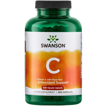 Swanson  Vitamin C with Rose Hips Extract, 500mg