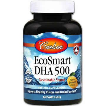 Carlson Labs  EcoSmart DHA 500, Natural Lemon