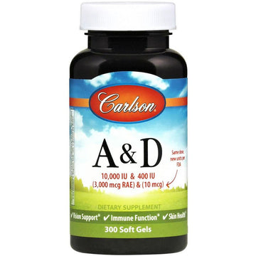 Carlson Labs  Vitamin A & D, 10 000 IU & 400 IU