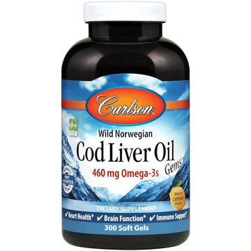 Carlson Labs  Wild Norwegian Cod Liver Oil Gems, 460mg