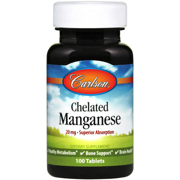 Carlson Labs  Chelated Manganese, 20mg