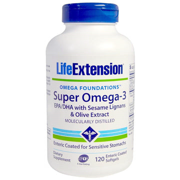 Life Extension  Super Omega-3 EPA/DHA with Sesame Lignans & Olive Extract