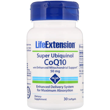 Life Extension  Super Ubiquinol CoQ10 with Enhanced Mitochondrial Support, 50mg